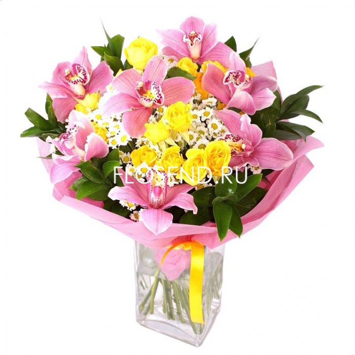 Букет «Розовая орхидея»