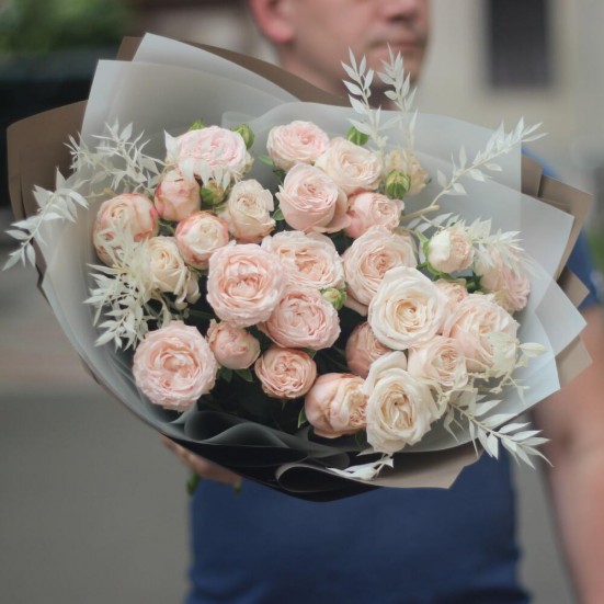 Букет «7 пионовидных кустовых роз» - фото 7