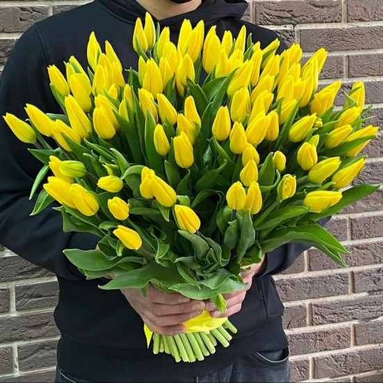 Букет «101 жёлтый тюльпан» - фото 2