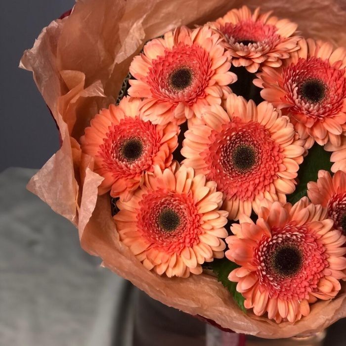 Букет «9 оранжевых гербер», фото 5